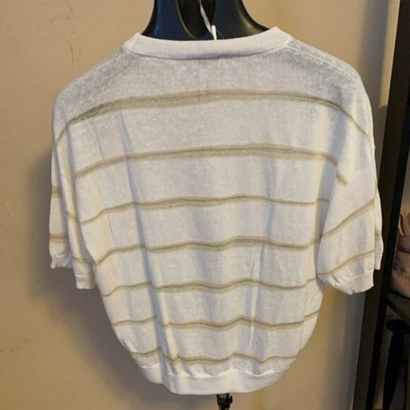 Peserico  shimmer striped crewneck knit sweater - Picture 2 of 9